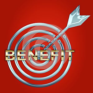 Benefit Versus Cost Target Means Value Gained Over Money Spent - 3d Illustration photo