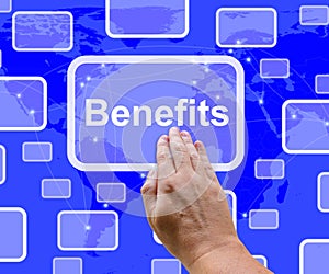 Benefits Button Showing Bonus Or Perks As Company Award