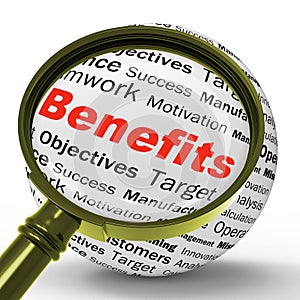 Benefits Magnifier Definition Means Advantages Or Monetary Bonus