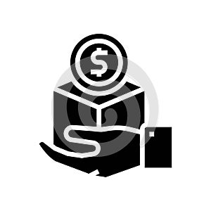 benefits package interview job glyph icon  illustration