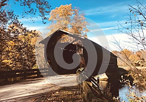 The Benetka Covered Bridge in Ashtabula County - OHIO - USA