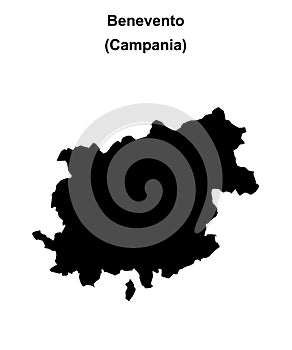 Benevento outline map