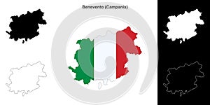 Benevento outline map