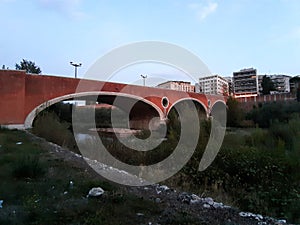 Benevento - Ponte Vanvitelli dalla riva del Fiume Calore photo