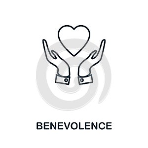 Benevolence icon. Simple element from business management collection. Creative Benevolence icon for web design