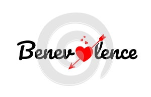 benevolence word text typography design logo icon