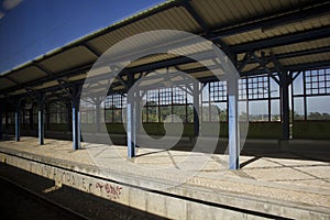 Benfica Train station platform in Portugal