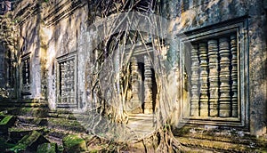 Beng Mealea or Bung Mealea temple. Siem Reap. Cambodia. Panorama