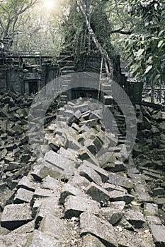 Beng Mealea temple ruin in the Koh Ker complex, Siem Reap, Cambodia
