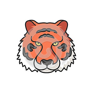 Bengal tiger RGB color icon