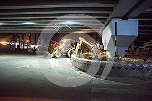 Men at work with JCB