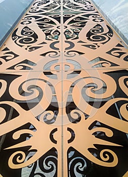 The Bengkuring Health Center in Samarinda was built with an architecture using an ornament of Dayak on one of the walls 3