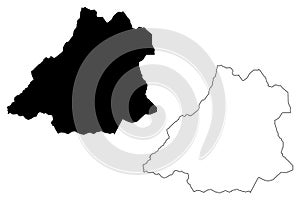 Benguela Province map vector photo