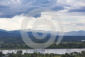 Beni river in Bolivian jungle (Rurrenabaque region) at sunset