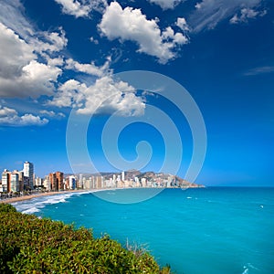 Benidorm Alicante beach buildings and Mediterranean photo