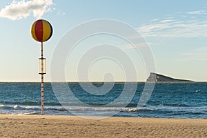 Benidorm beach and island