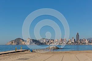 Benidorm beach Spain called playa del mal pas photo