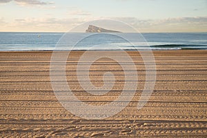 Benidorm beach on a sunny winter day