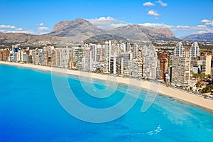 Benidorm levante beach aerial view photo