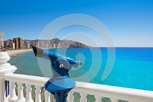 Benidorm Levante beach in Alicante Mediterranean