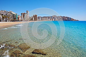 Benidorm Levante beach in Alicante Spain