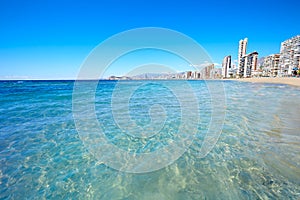 Benidorm Levante beach in Alicante Spain