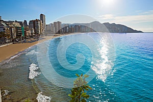 Benidorm Levante beach in Alicante Spain