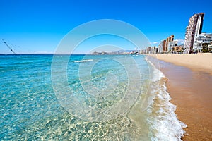 Benidorm Levante beach in Alicante Spain