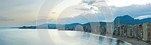 Benidorm panorama at sunset