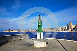 Benidorm Poniente beach in Alicante Mediterranean