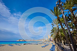 Benidorm Poniente beach in Alicante Spain photo