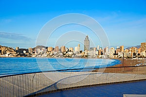 Benidorm Poniente beach in Alicante Spain photo