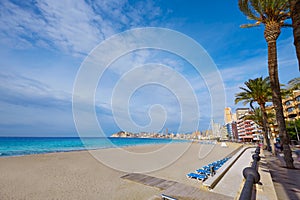 Benidorm Poniente beach in Alicante Spain photo