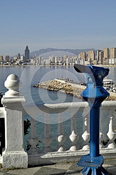 Benidorm Poniente beach view from the Balcon del mar photo