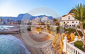 Benidorm resort town skyline, Spain