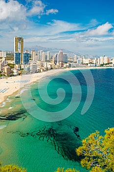 Benidorm, Spain. View over the city