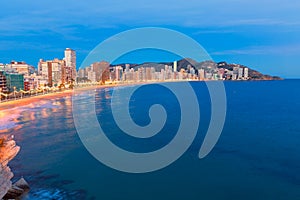 Benidorm sunset Alicante playa de Levante beach photo