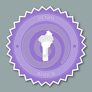 Benin badge flat design.