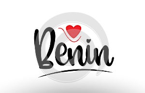 Benin country text typography logo icon design