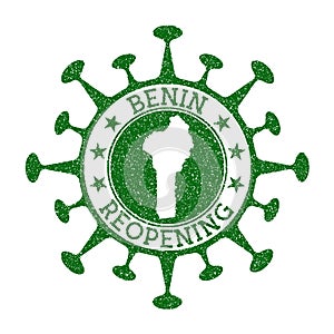 Benin Reopening Stamp.