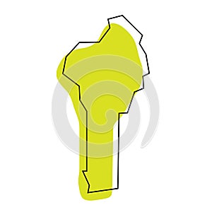 Benin simplified vector map
