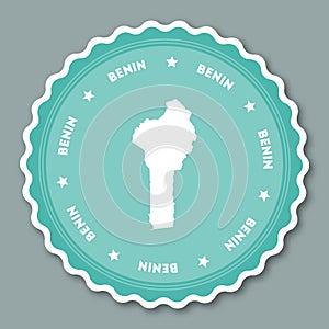 Benin sticker flat design.