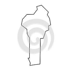Benin vector country map thin outline icon