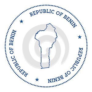 Benin vector map sticker.