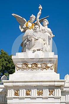 Benito Juarez hemicycle at the Alameda Central Park in Mexico City photo