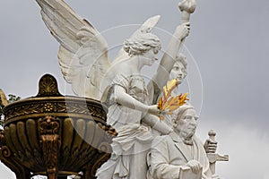 Benito Juarez with angels,  monument in mexico city I photo