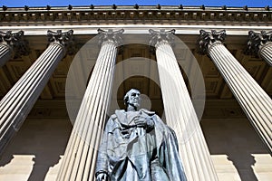 Benjamin Disraeli Statue outside St. George's Hall in Liverpool