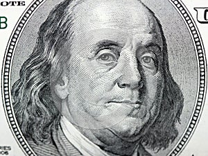 Benjamin Franklin on 100 Dollar Bill