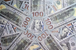 Benjamin Franklin 100 dollar bill concept