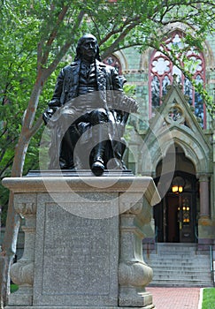 Benjamin Franklin sculpture in University of Pennsylvania